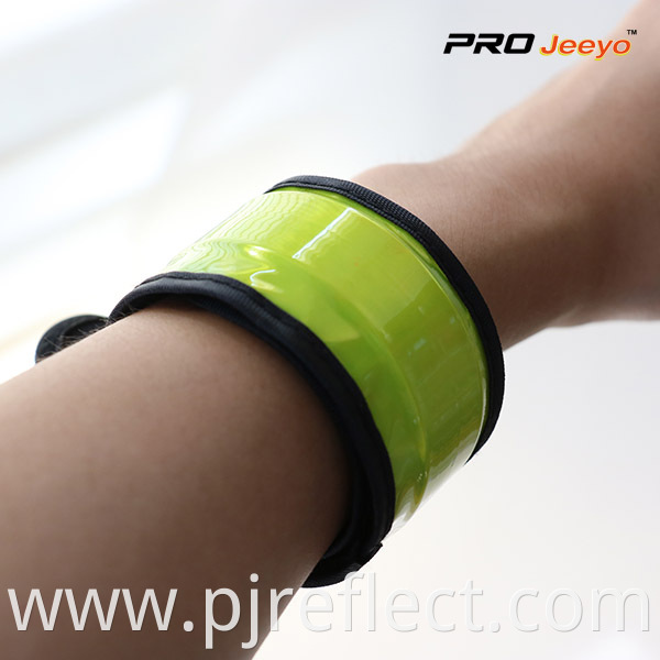 Reflective Safety Fluo Yellow Slap BraceletWB-JG002